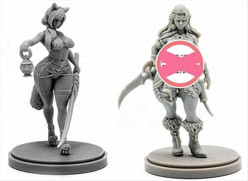 AERUIKJS 1/48 Ancient Female Warrior Samurai Resin Model Kit Unbemalt und unmontiert Soldier Resin Model Kit (2 Person) // K9U-6s82 von AERUIKJS