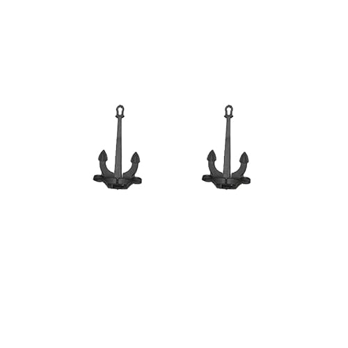 AFCAHEH 2 STÜCKE for RC Boot Mini ABS Kunststoff Bewegliche Hall-Anker Ankerstange 17mm/26mm DIY for Simulation Nautisches Schiffsmodell Marine Teile(Type 2) von AFCAHEH