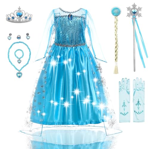 AFEIGE Elsa kostüm mädchen,11-teiliges Set Elsa Kleid,ELSA Kinder Prinzessin Kleid,Eiskönigin Kleid für Weihnachten Verkleidung Karneval Party Halloween Party Geburtstag Party. AFEIGE Elsa kostüm mädchen,11-teiliges Set Elsa Kleid,ELSA Kinder Prinzessin Kleid,Eiskönigin Kleid für Weihnachten Verkleidung Karneval Party Halloween Party Geburtstag Party. von AFEIGE