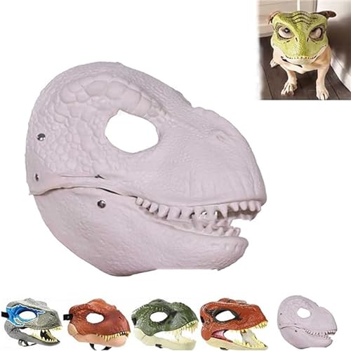 AFGQIANG Dog Dinosaur Mask - Dino Mask - Dinosaur Mask for Dogs - Dinosaur Mask Moving Jaw - Skull Dog Mask with Lifelike Teeth and Open Jaw (E) von AFGQIANG