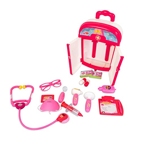 AFH Webshop Doktor Lernset | Trolley | Arztkoffer | Kinderarzt Spielset | Reisespielzeug von AFH Webshop