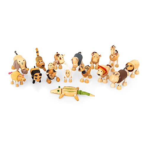 AFH Holztiere Bauernhof und Zoo | Set | Tierset | Spielset | Holz von AFH