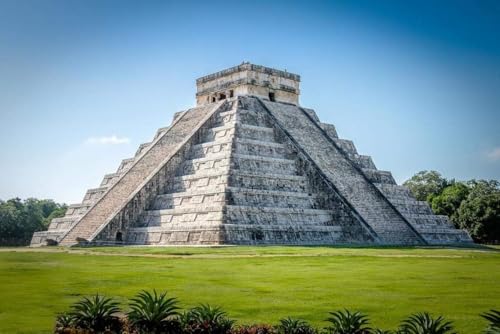 1000 Teile Puzzle Kukulkan Pyramide Maya Tempel Puzzle Spielzeug Spiele Für Erwachsene Kinder Teenager Geschenk 38x26CM von AFHMZ