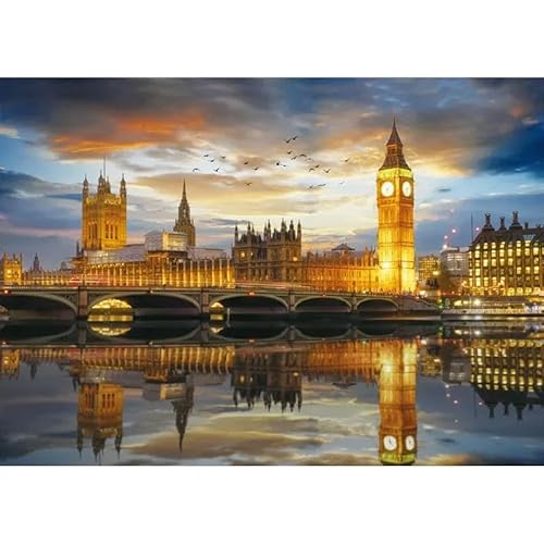 1000 Teile Puzzle für Erwachsene, Puzzle „London Night“, Serie berühmter Gemälde, Lernen, Bildung, Basteln, Spielzeug, Geschenke, 70 x 50 cm von AFHMZ