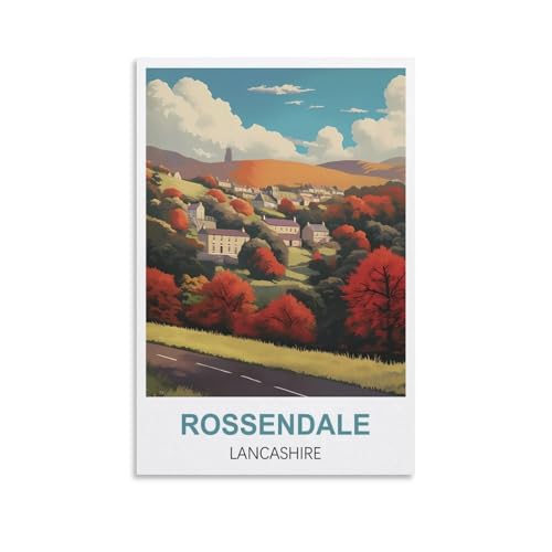 1000-teilige Puzzles, Rossendale Lancashire Poster Puzzles 1000 Teile für Erwachsene Malpuzzle 1000 Teile DIY Anspruchsvolle Puzzles für Erwachsene 52x38CM 1000-teilige Puzzles, Rossendale Lancashire Poster Puzzles 1000 Teile für Erwachsene Malpuzzle 1000 Teile DIY Anspruchsvolle Puzzles für Erwachsene 52x38CM von AFHMZ