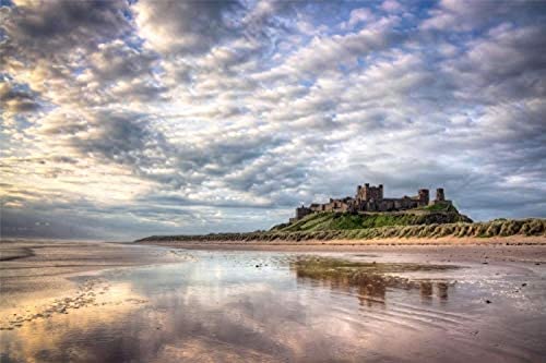 1000-teiliges Puzzle, Bamburgh Castle Northumberland, DIY-Bild aus Papier, Dekoration für das Zuhause, 52 x 38 cm von AFHMZ