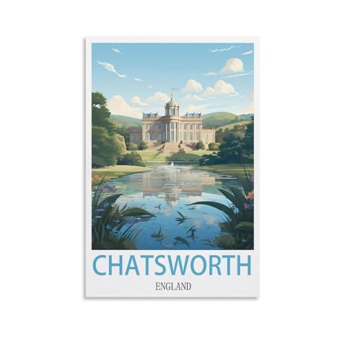 1000-teiliges Puzzle, Chatsworth England Poster Puzzle 1000-teiliges Holzpuzzle Lernspielzeug für Erwachsene und Kinder, Familien-Dekompressionsspiel, 70 x 50 cm 1000-teiliges Puzzle, Chatsworth England Poster Puzzle 1000-teiliges Holzpuzzle Lernspielzeug für Erwachsene und Kinder, Familien-Dekompressionsspiel, 70 x 50 cm von AFHMZ