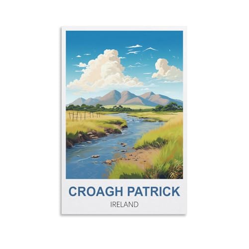 1000-teiliges Puzzle, Croagh Patrick, Irland-Poster, Puzzles für Erwachsene, Kunstwerk, Hauswanddekoration, anspruchsvolles Puzzle für Familienspiele, 38 x 26 cm 1000-teiliges Puzzle, Croagh Patrick, Irland-Poster, Puzzles für Erwachsene, Kunstwerk, Hauswanddekoration, anspruchsvolles Puzzle für Familienspiele, 38 x 26 cm von AFHMZ