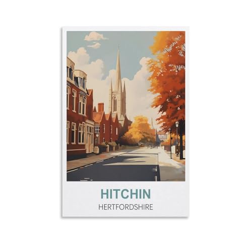 1000-teiliges Puzzle, Hitchin Hertfordshire Poster Puzzle 1000-teiliges Holzpuzzle Lernspielzeug für Erwachsene und Kinder, Familien-Dekompressionsspiel, 70 x 50 cm 1000-teiliges Puzzle, Hitchin Hertfordshire Poster Puzzle 1000-teiliges Holzpuzzle Lernspielzeug für Erwachsene und Kinder, Familien-Dekompressionsspiel, 70 x 50 cm von AFHMZ
