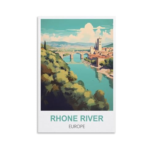 1000-teiliges Puzzle, Rhone-Fluss, Europa-Poster, Puzzle 1000 Teile für Erwachsene, Malpuzzle 1000 Teile, anspruchsvolle DIY-Puzzles für Erwachsene, 38 x 26 cm 1000-teiliges Puzzle, Rhone-Fluss, Europa-Poster, Puzzle 1000 Teile für Erwachsene, Malpuzzle 1000 Teile, anspruchsvolle DIY-Puzzles für Erwachsene, 38 x 26 cm von AFHMZ