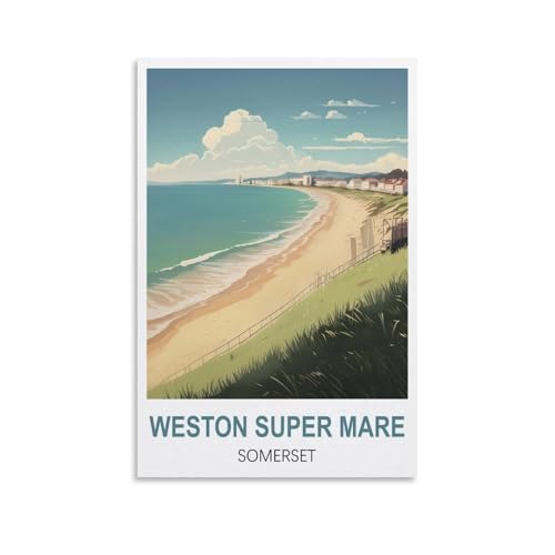 1000-teiliges Puzzle, Weston Super Mare Somerset Poster Puzzle 1000-teiliges Holzpuzzle Lernspielzeug für Erwachsene und Kinder Familien-Dekompressionsspiel 70 x 50 cm 1000-teiliges Puzzle, Weston Super Mare Somerset Poster Puzzle 1000-teiliges Holzpuzzle Lernspielzeug für Erwachsene und Kinder Familien-Dekompressionsspiel 70 x 50 cm von AFHMZ