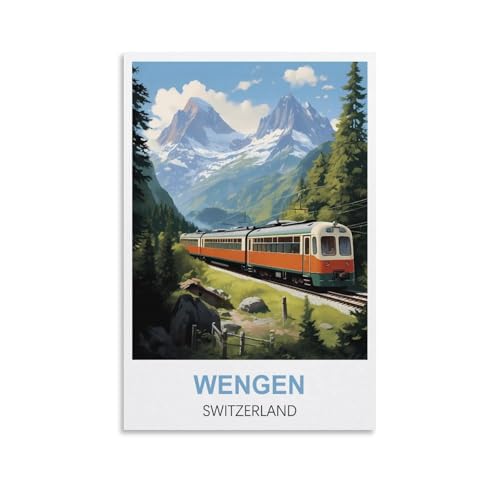 1000-teiliges Puzzle Wengen, Schweiz, 1000-teiliges Puzzle für Erwachsene – Anspruchsvolles, kniffliges Puzzle für Erwachsene, 52 x 38 cm 1000-teiliges Puzzle Wengen, Schweiz, 1000-teiliges Puzzle für Erwachsene – Anspruchsvolles, kniffliges Puzzle für Erwachsene, 52 x 38 cm von AFHMZ
