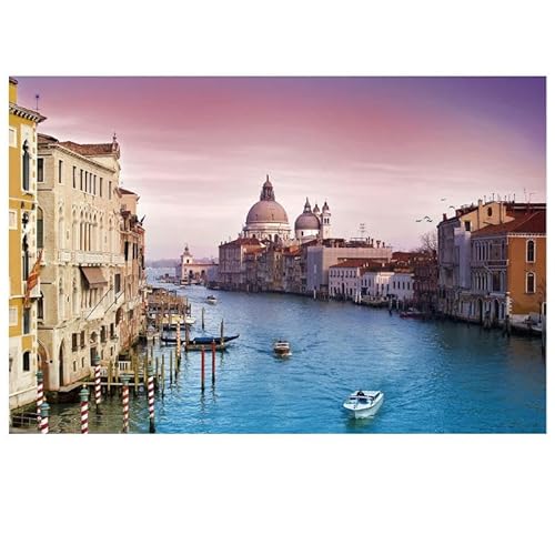 1000-teiliges Puzzle für Erwachsene, Venedig, Stadt auf dem Wasser, wunderschöne Landschaftsgemälde, stressreduzierendes Spielzeug, Geschenke, 70 x 50 cm von AFHMZ