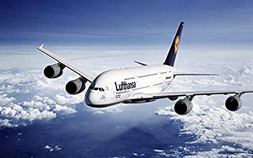 1000-teiliges Puzzle für Erwachsene und Kinder, Lernspielzeug, Airbus A380, klassisches 3D-Papierpuzzle, einzigartiges Geschenk, Heimdekoration, 38 x 26 cm von AFHMZ