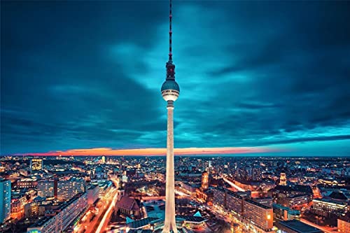 200-teiliges Puzzle, Berliner Fernsehturm bei Nacht für Kinder und Erwachsene, Papery Personalisiertes Puzzle-Spaßspiel 35x25CM 200-teiliges Puzzle, Berliner Fernsehturm bei Nacht für Kinder und Erwachsene, Papery Personalisiertes Puzzle-Spaßspiel 35x25CM von AFHMZ