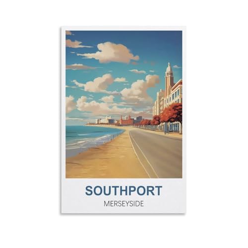 2000-teiliges Puzzle, Southport Merseyside-Poster, anspruchsvolles, schwieriges Puzzle, Lernspiel, Puzzles, Geschenke für Erwachsene, 100 x 70 cm 2000-teiliges Puzzle, Southport Merseyside-Poster, anspruchsvolles, schwieriges Puzzle, Lernspiel, Puzzles, Geschenke für Erwachsene, 100 x 70 cm von AFHMZ