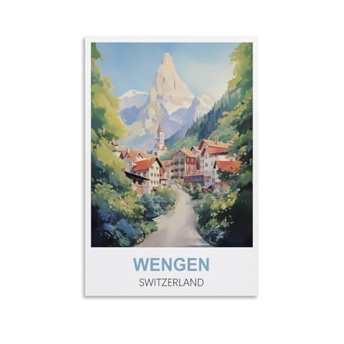 2000-teiliges Puzzle, Wengen, Schweiz, für Erwachsene, Lernspiel, Herausforderungsspielzeug, 2000-teiliges Puzzle für Erwachsene und Kinder, 100 x 70 cm 2000-teiliges Puzzle, Wengen, Schweiz, für Erwachsene, Lernspiel, Herausforderungsspielzeug, 2000-teiliges Puzzle für Erwachsene und Kinder, 100 x 70 cm von AFHMZ