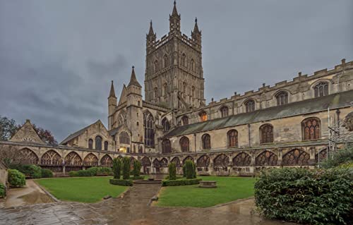 2000-teiliges Puzzle für Erwachsene und Kinder – Puzzle für Erwachsene, 2000 Teile, DIY-Puzzle, England, Kathedrale von Gloucester, Landschaften, 70 x 100 cm von AFHMZ