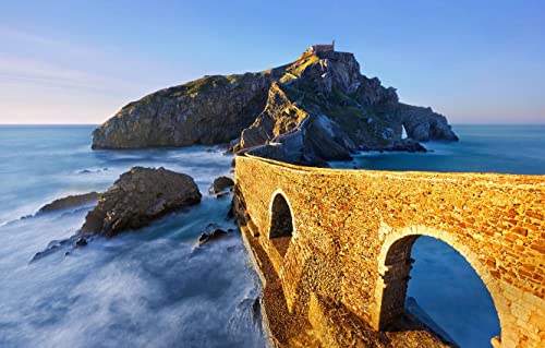 300 Teile – Kopf aus recyceltem Holz – Premium-Puzzle für Erwachsene – Meer, Felsen, Insel, Spanien, Baskenland, 38 x 26 cm 300 Teile – Kopf aus recyceltem Holz – Premium-Puzzle für Erwachsene – Meer, Felsen, Insel, Spanien, Baskenland, 38 x 26 cm von AFHMZ