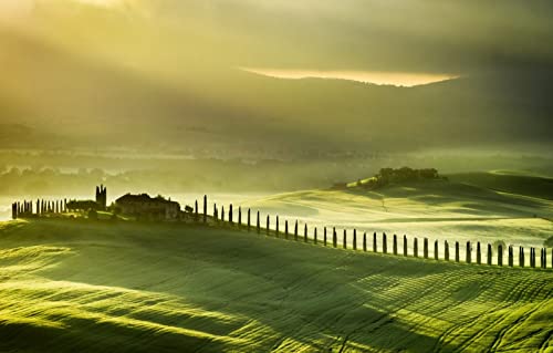 3D-Puzzle 1000 Teile Schönheit natürlicher Landschaften, Nebel, Italien 52x38CM von AFHMZ