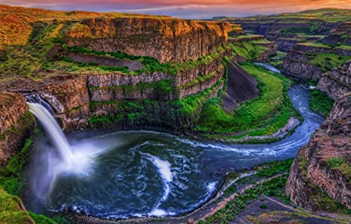 3D-Puzzle für Erwachsene, 2000 Teile, Naturschönheit, Wasserfälle, Canyons, 100 x 70 cm von AFHMZ