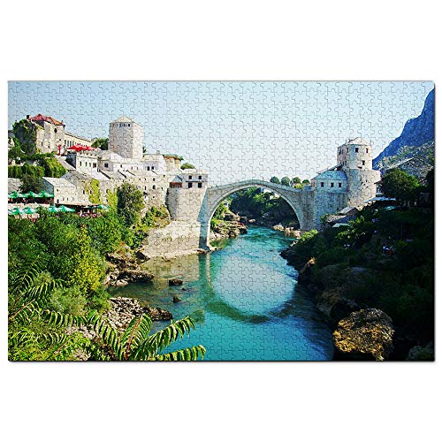 Alte Brücke Mostar Bosnien Puzzle 1000 Teile Spiel Kunstwerk Reise Souvenir 100x70CM von AFHMZ