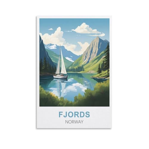 Anspruchsvolle Puzzles, Fjorde, Norwegen-Poster, Puzzle 1000 Teile für Erwachsene, anspruchsvolle Puzzlespiele, 52 x 38 cm Anspruchsvolle Puzzles, Fjorde, Norwegen-Poster, Puzzle 1000 Teile für Erwachsene, anspruchsvolle Puzzlespiele, 52 x 38 cm von AFHMZ