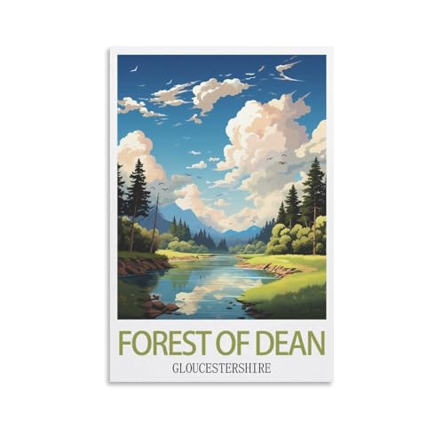 Anspruchsvolle Puzzles, Forest of Dean Gloucestershire Poster Puzzle 1000 Teile für Erwachsene, anspruchsvolle Puzzlespiele 70 x 50 cm Anspruchsvolle Puzzles, Forest of Dean Gloucestershire Poster Puzzle 1000 Teile für Erwachsene, anspruchsvolle Puzzlespiele 70 x 50 cm von AFHMZ