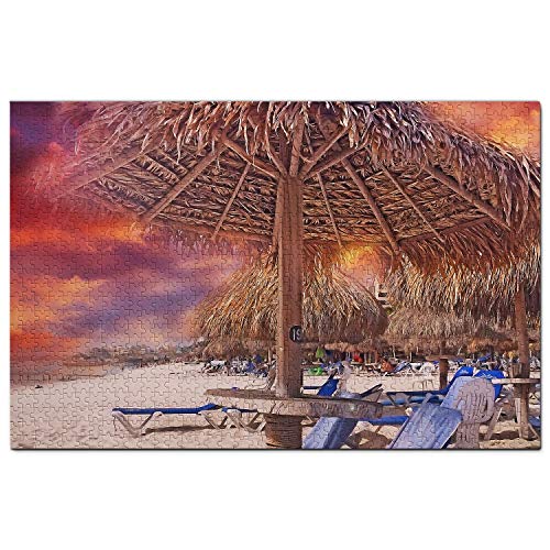 Aruba Puzzle 1000 Teile Baby Beach San Nicolas Aruba Puzzlespiel Kunstwerk Reisesouvenir 70x50CM von AFHMZ