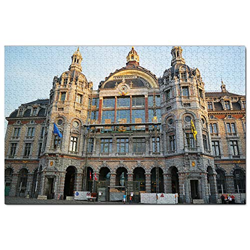 Belgien Antwerpen Hauptbahnhof Puzzle 1000 Teile Spiel Kunstwerk Reise Souvenir 38x26CM von AFHMZ