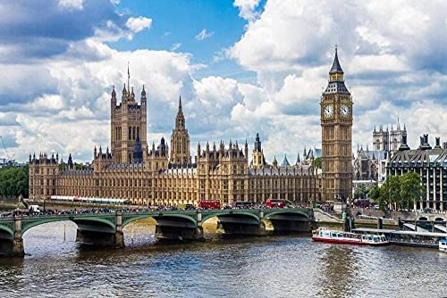 Big Ben und das House of Parliament London Puzzle 2000 Teile für Erwachsene Teenager Kinder, Gelegenheits-Herausforderung Lernspiel Puzzle 100x70CM von AFHMZ