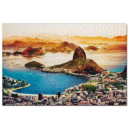 Brasilien Rio De Janeiro Brasilien Puzzle für Erwachsene 1000 Teile Reisegeschenk Souvenir 38x26CM von AFHMZ