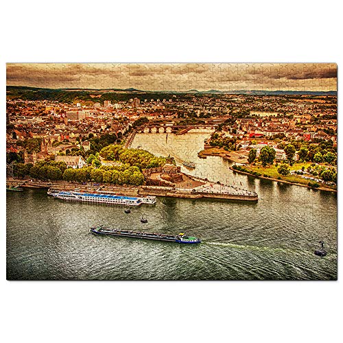 Deutschland Deutsche Ecke Koblenz Puzzle 1000 Teile Spiel Kunstwerk Reise Souvenir 38x26CM von AFHMZ