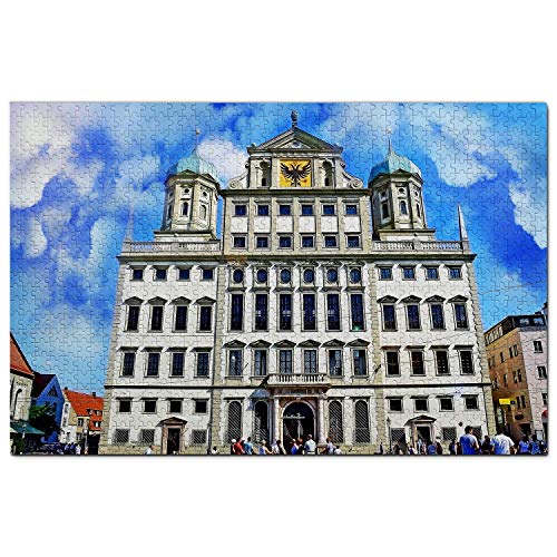 Deutschland Puzzle 1000 Teile Deutschland Augsburg Rathaus Puzzle Spiel Kunstwerk Reise Souvenir 38x26CM von AFHMZ