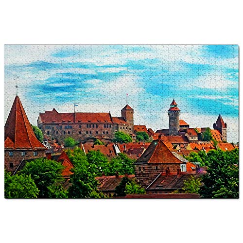 Deutschland Puzzle 1000 Teile Deutschland Kaiserburg Nürnberg Puzzle Spiel Kunstwerk Reise Souvenir 100x70CM von AFHMZ