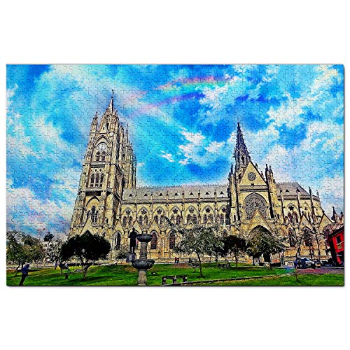 Ecuador Puzzle 1000 Teile Ecuador Quito Kathedrale Puzzle Spiel Kunstwerk Reise Souvenir 70x50CM von AFHMZ