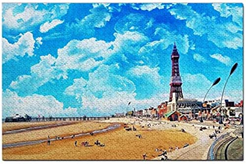 England Der Blackpool Tower Puzzle für Erwachsene 1000 Teile Holz Reisegeschenk Souvenir 70x50CM von AFHMZ