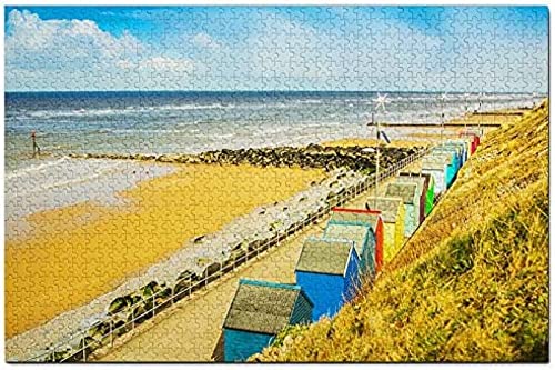 England Sheringham Breakwaters Puzzle für Erwachsene 1000 Teile Holz Reisegeschenk Souvenir 38x26CM von AFHMZ