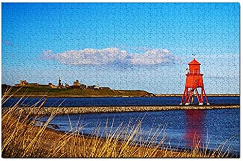 England South Shields Leuchtturm Puzzle für Erwachsene 1000 Teile Holz Reisegeschenk Souvenir 38x26CM von AFHMZ