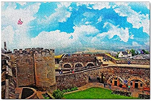 England Stirling Castle Puzzle für Erwachsene 1000 Teile Holz Reisegeschenk Souvenir 70x50CM von AFHMZ