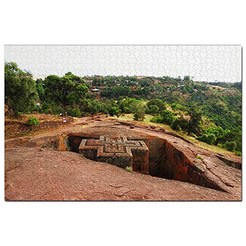 Felsenkirchen von Lalibela, Äthiopien, Puzzle für Erwachsene, 1000 Teile, Reisegeschenk, Souvenir, 38 x 26 cm von AFHMZ