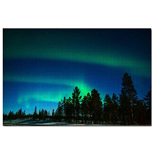 Finnland Aurora Rovaniemi Puzzle 1000 Teile Spiel Kunstwerk Reise Souvenir 38x26CM von AFHMZ