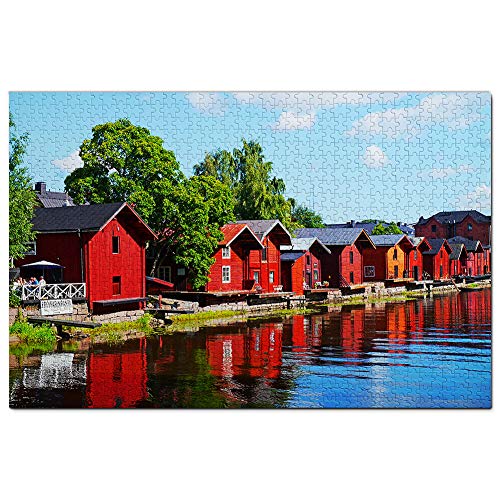 Finnland Haus Porvoo Puzzle 1000 Teile Spiel Kunstwerk Reise Souvenir 100x70CM von AFHMZ