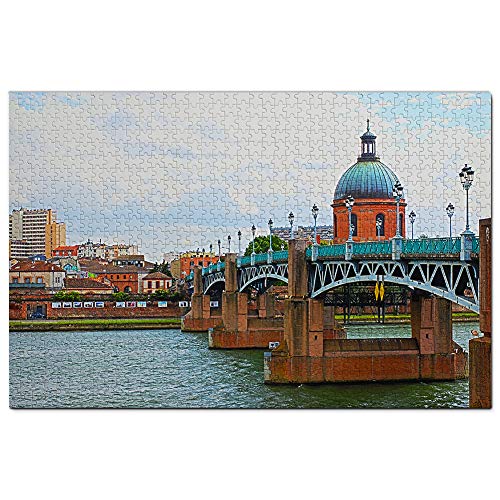 Frankreich, Fluss Garonne, Toulouse, Puzzle, 1000 Teile, Spiel, Kunstwerk, Reisesouvenir, 100 x 70 cm von AFHMZ