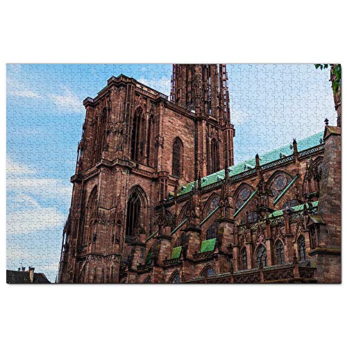 Frankreich, Straßburger Kathedrale, Puzzle, 1000 Teile, Spiel, Kunstwerk, Reise-Souvenir, 100 x 70 cm von AFHMZ