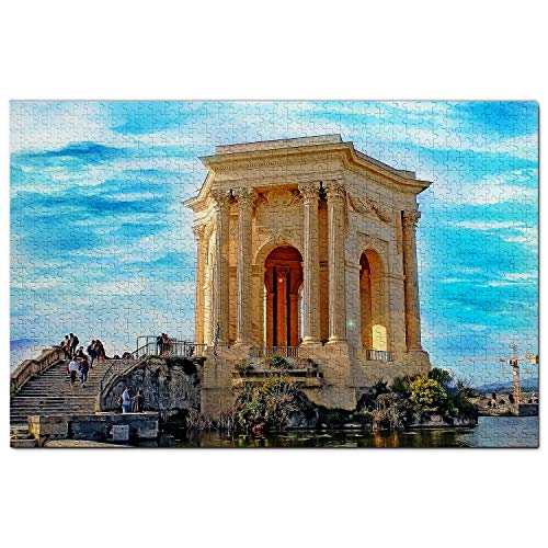 Frankreich Puzzle 1000 Teile Frankreich Peyrou Montpellier Puzzlespiel Kunstwerk Reisesouvenir 70x50CM von AFHMZ