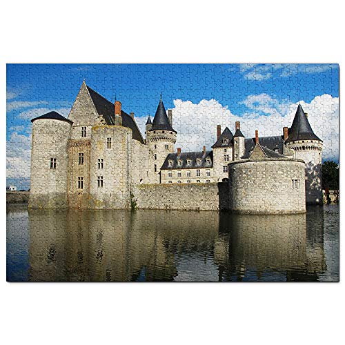 Frankreich Schloss Sully Sur Loire Puzzle 1000 Teile Spiel Kunstwerk Reise Souvenir 38x26CM von AFHMZ