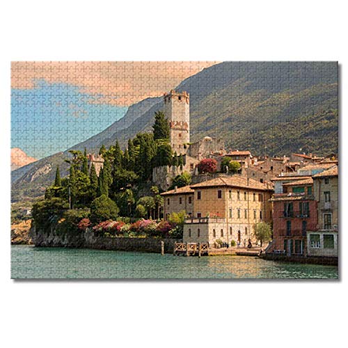 Gardasee Italien Puzzle für Erwachsene und Kinder, 2000 Teile, Heimdekoration, 70 x 100 cm von AFHMZ