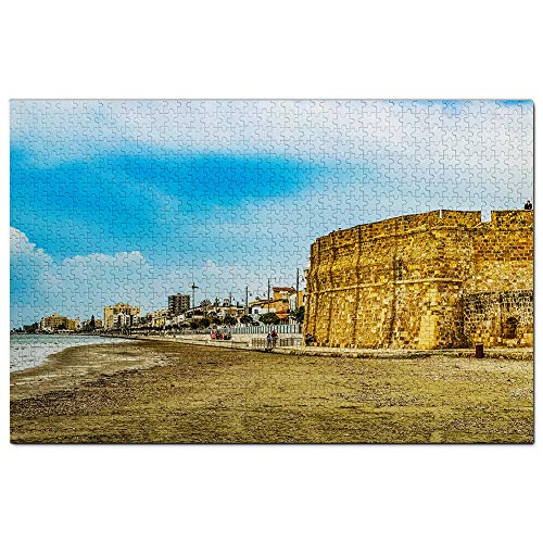 Golden Beach Larnaca Zypern Puzzle für Erwachsene 1000 Teile Reisegeschenk Souvenir 38x26CM von AFHMZ