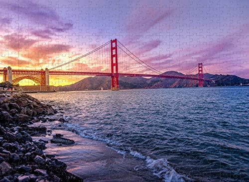 Golden Gate Bridge Puzzle für Erwachsene, 1000 Teile, Spielzeug, Entspannungspuzzle, 38 x 26 cm von AFHMZ